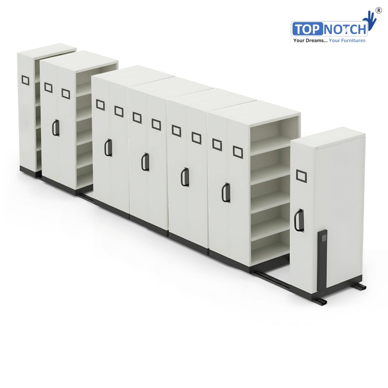 1 Bay – 12 Bodies Mobile Storage Compactor | Hand Push / Push-Pull Type ...